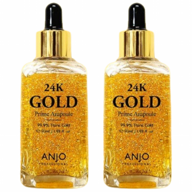앙쥬 24K Gold 골드 주름개선 미백 24k앰플 에센스 (50ml+50ml) 100, 50ml, 2개
