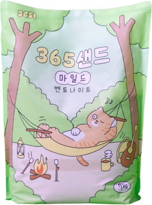 3651 365샌드 마일드 고양이 벤토나이트 모래, 7kg, 1개