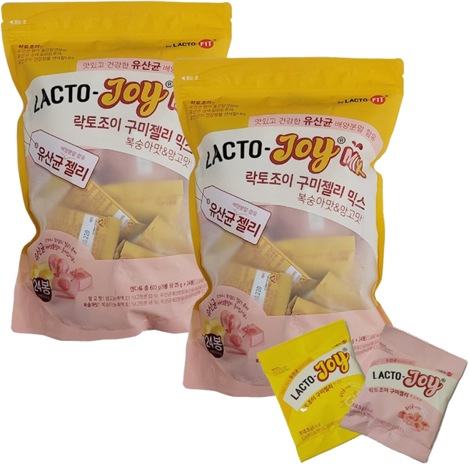 락토조이 구미젤리 믹스 유산균 젤리+미니약과 1개 증정, 25g, 48개