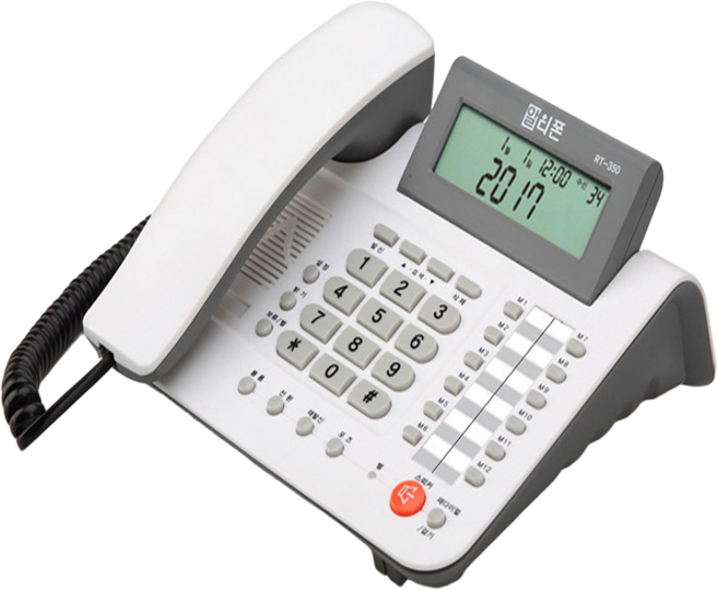 RT-350 스피커폰 발신자표시 메모리 CID 음량조절 사무용 업무용 유선전화기 RT350