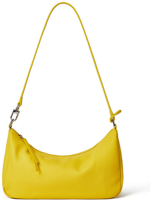 코워크백 가벼운 데일리백 천연 소가죽 여성 숄더백 미니멀 반달 호보백