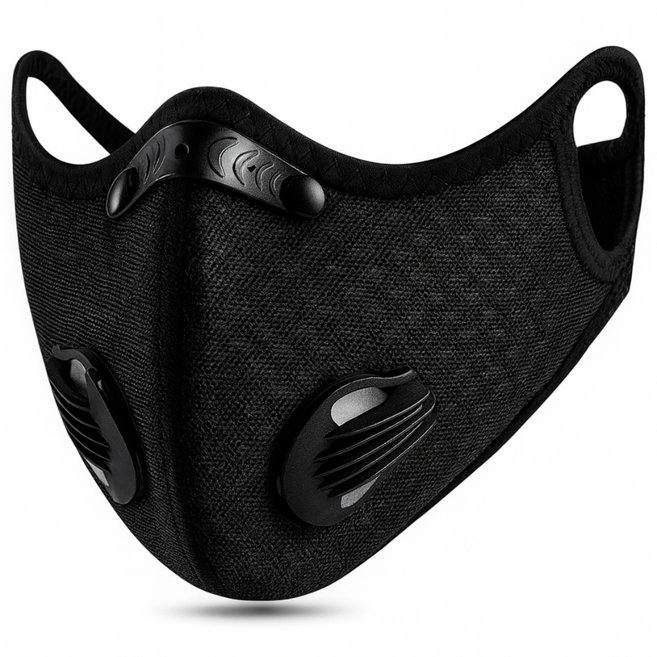 스포츠 마스크 야외활동 미세먼지차단 황사방지, 블랙