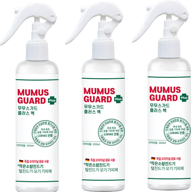 무무스가드 플러스 액, 200ml, 3개