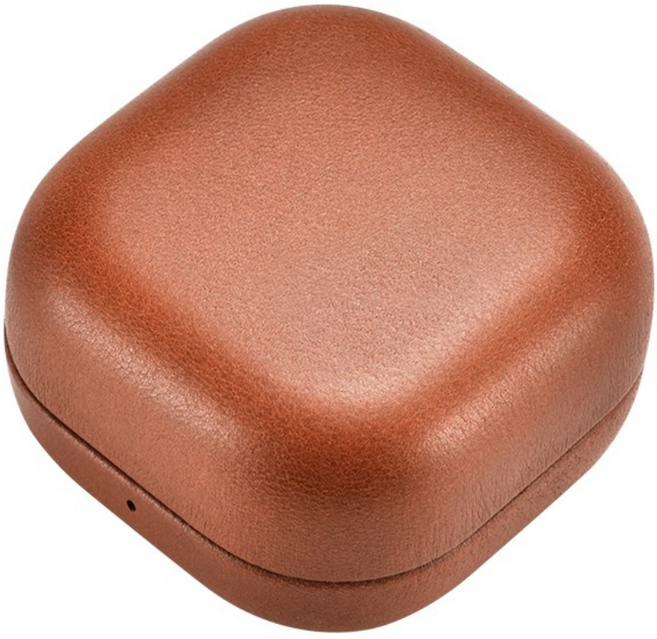 삼성 버즈4 이어폰 케이스 리얼 가죽 케이스, 1개, 갈색, 갤럭시 버즈 4/4 프로