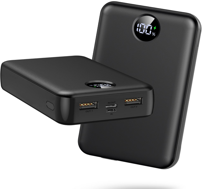 YINTO 대용량 보조배터리 고속충전 40000mAh PD 22.5W QC3.0 잔량표시, 블랙, N7
