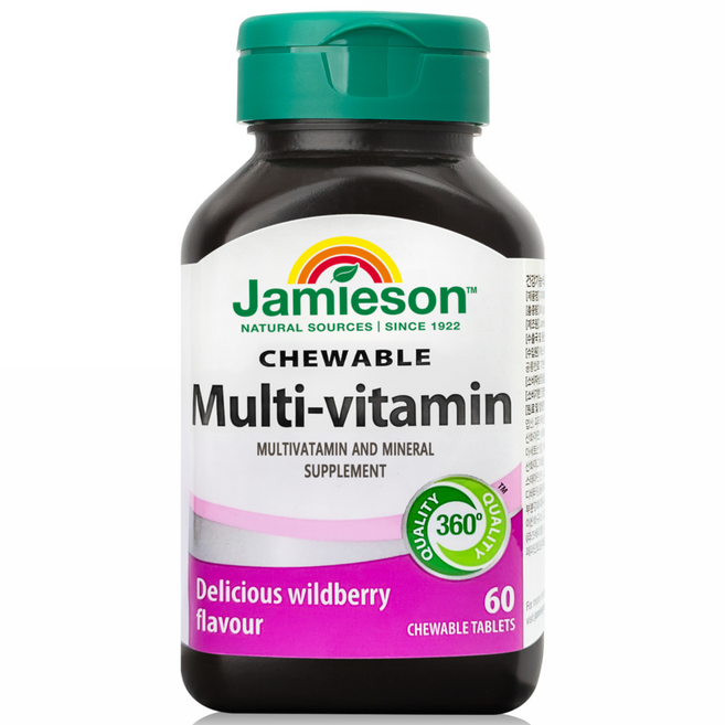 자미에슨 츄어블 멀티비타민 앤 미네랄, 60정, 1개
