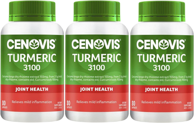 세노비스 터메릭 강황 3100, 3개, 80정