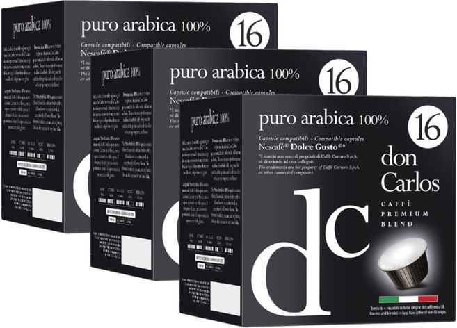 돈 카를로스 돌체구스토 호환 캡슐커피 3박스 48캡슐, 7g, 16개입, 3개