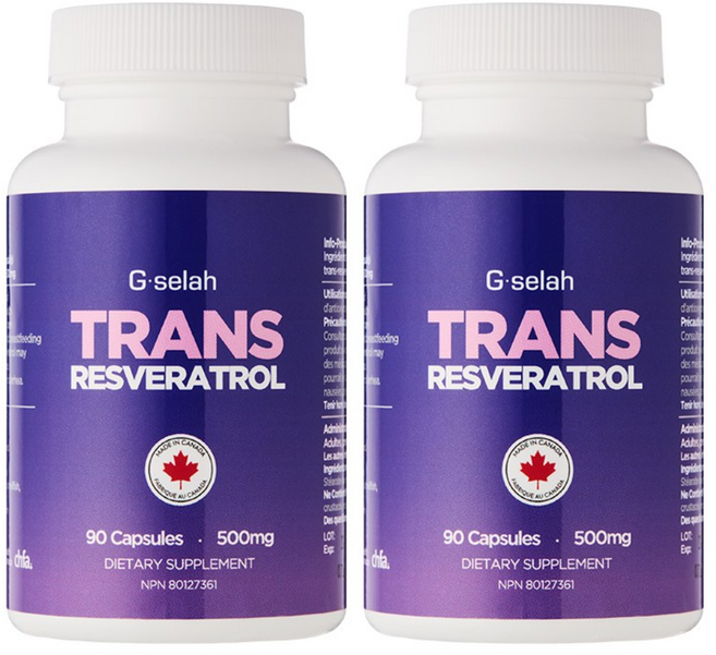 지셀라 캐나다 트랜스 레스베라트롤 1000mg 고순도 99.9% 45000 90캡슐 2개 총 3개월분, 90정
