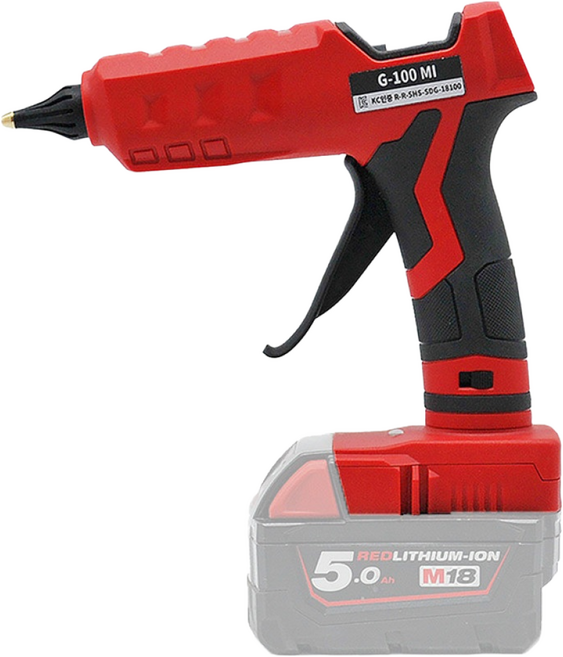 스파크 무선 충전 글루건 스파크 핫멜트 실리콘총 밀워키 호환 G-100MI, 1개