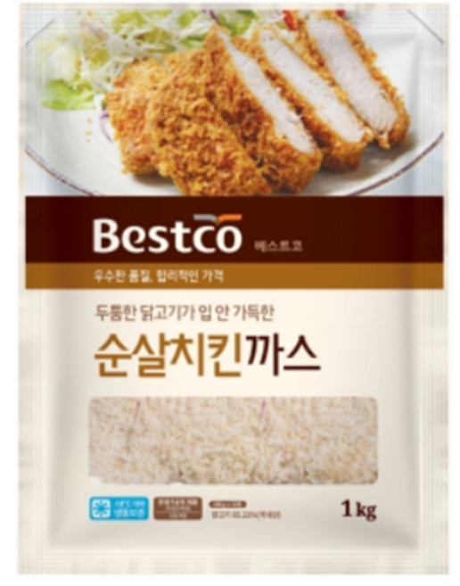베스트코 치킨까스 1kg x 3봉, 3개