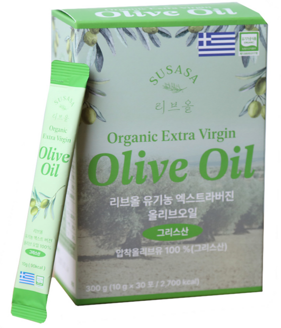 리브올 유기농 엑스트라버진 올리브오일 그리스산, 30개, 10g