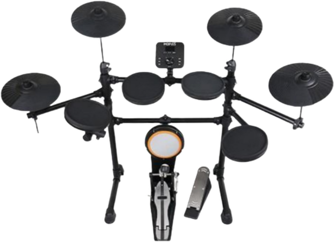 비트론 저소음 고급형 전자드럼 패드 헤드폰 스틱 의자 세트, 기본형드럼/악보대포함