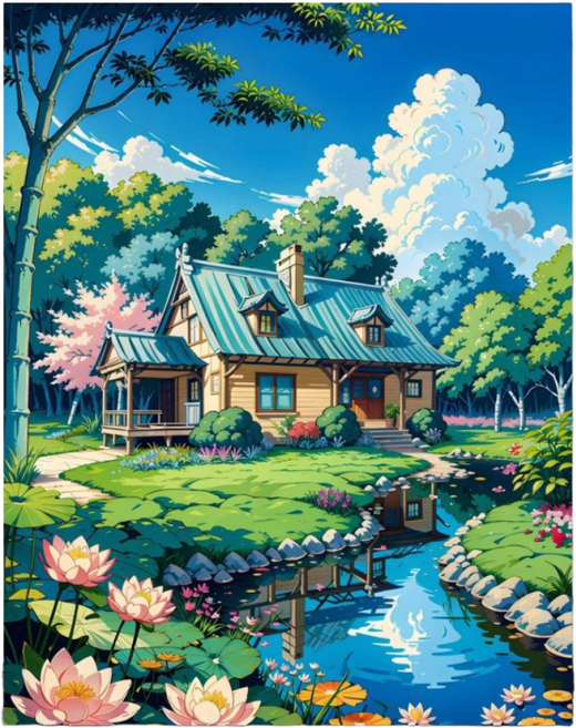 DIY 명화그리기 유화 그림 그리기 아크릴화 30*40cm, L타입, 1개