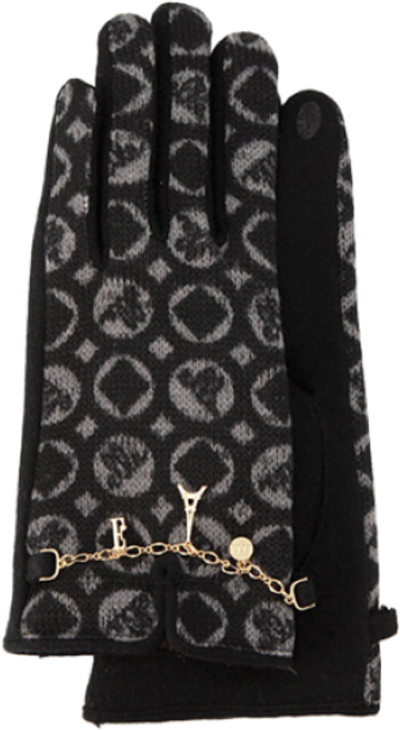 엘르 장갑 (여)3D체인콤비(그레이) [순모]_EW14023GY