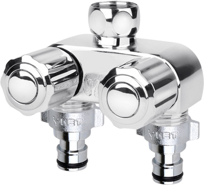 세탁기 연결 수도꼭지 두갈래 양갈래 커플링 분배기 수도꼭지 (옵션선택), 1개