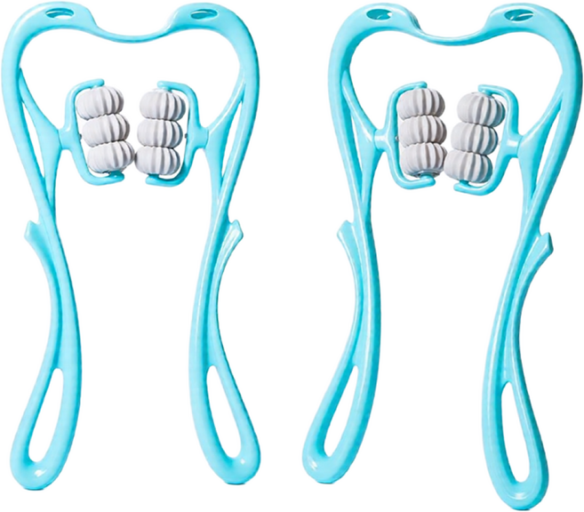 레드에셋 롤러 목 마사지기 1+1, 블루+블루, 1개