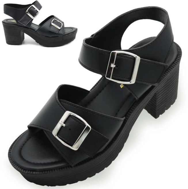 통굽 키높이 여름 휴양지 여성 벨크로 스트랩 비치 엑스 샌들