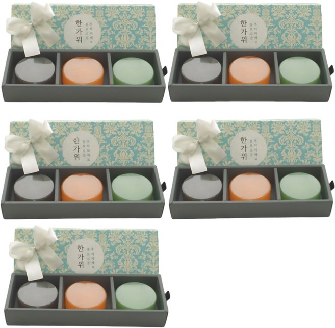 YB맘 수제비누 3종 선물세트+리본포장+쇼핑백, 300g, 5세트