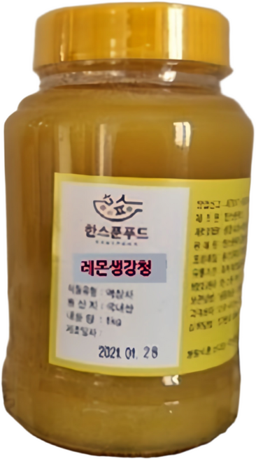 [한스푼푸드] 레몬생강청 갈아만든 수제 레몬생강차, 1개, 1개입, 1kg