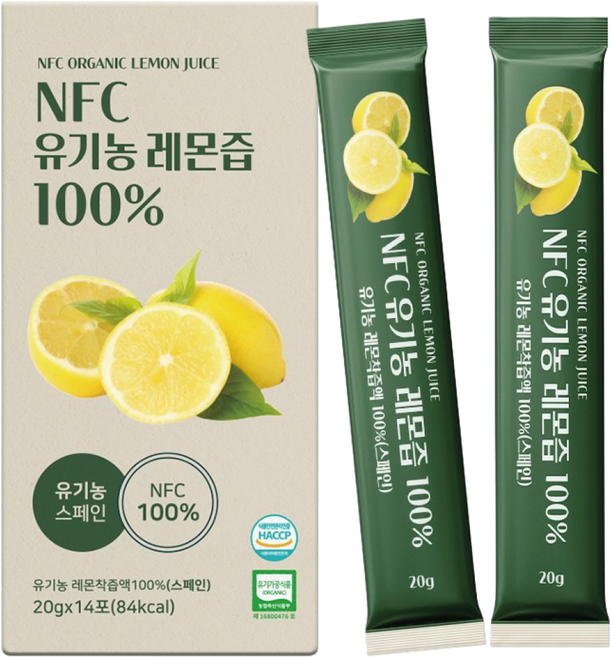 네오푸드 NFC 유기농 레몬즙 (14포), 14개, 20ml