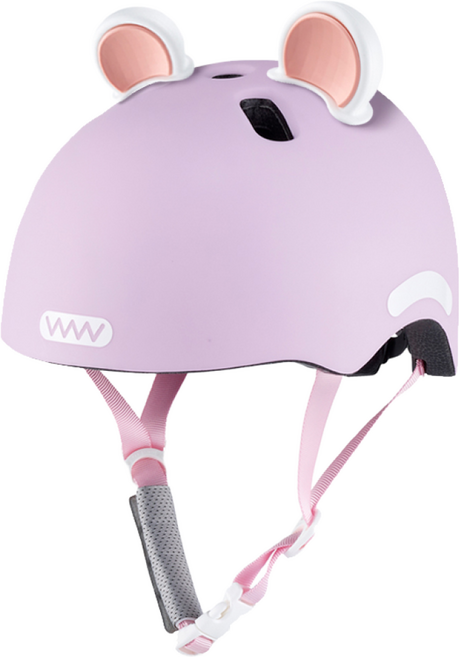 삼천리 자전거 어린이용 어반 헬멧 SH700 어린이 곰돌이 핼멧, 곰돌이귀 + 라이트 핑크 (무광), 1개