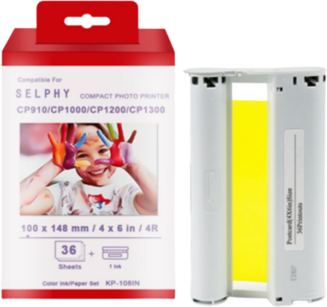 캐논 셀피 잉크 카트리지 호환 CP1000 CP1300 CP1500, 잉크 카트리지 1개 + 인화지(36매) 1개, 1개