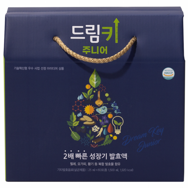 드림키 주니어 중학생 고등학생 청소년 전용 성장기 / 드림 키 고함량 성장기발효액 6박스 주문시 추가30포, 1박스, 1.5L
