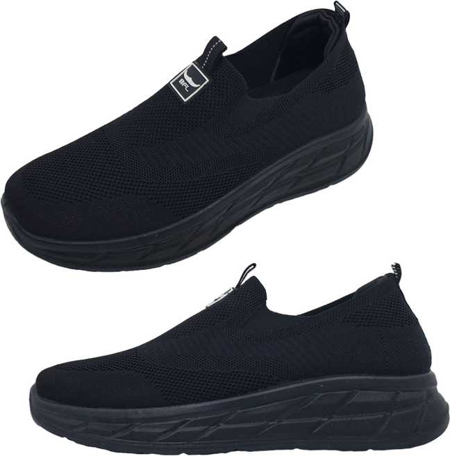 BFL 발편한 슬립온 운동화 RU33BK-U25 끈없는 니트 신발 남녀공용 스니커즈 3325