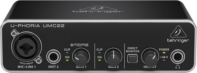베링거 Behringer UMC22 USB 오디오인터페이스