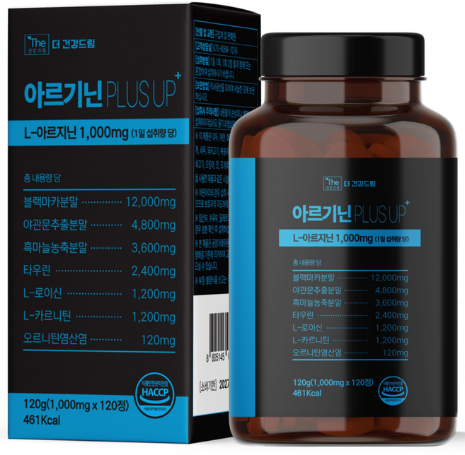 더건강드림 아르기닌 plus up, 1개, 120정