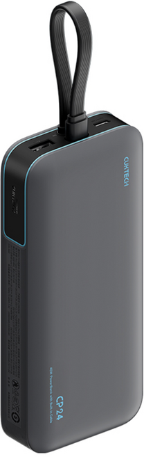 CUKTECH 쿡테크 40W 대용량 20000mAh 일체형 보조배터리 고속 충전 보조배터리 전력 표시/여행용 기내반입, 회색, LPB200N