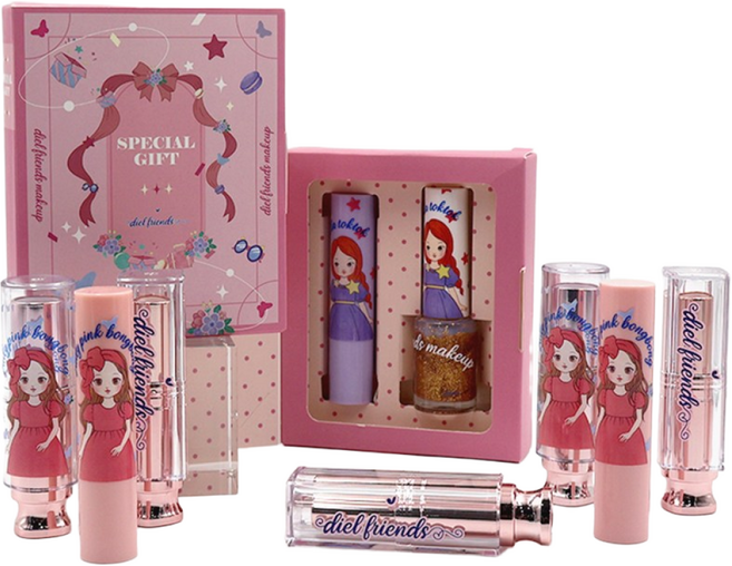 스페셜 기프트 박스 SET [립틴트밤+수성네일 6ML+네일스티커], 1개, 네일 6ml + 립틴트밤 엘라