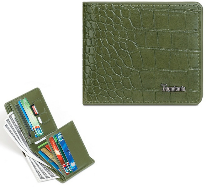 REZENZI 남성 모던 고급 가죽 남자 반지갑