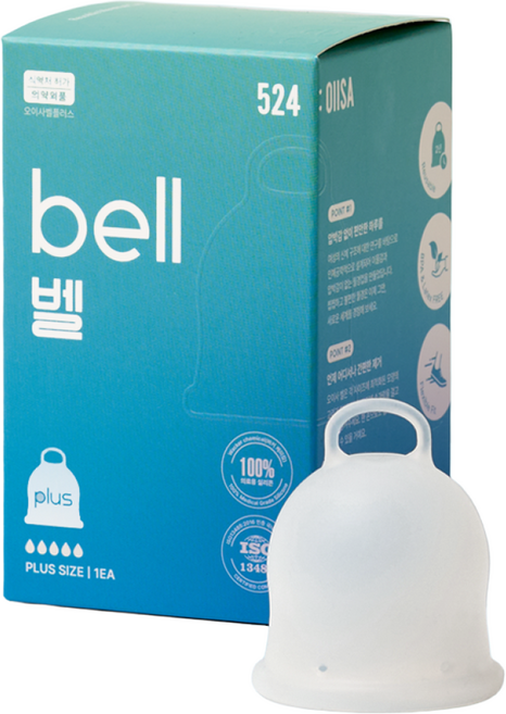 오이사 벨 고리형 생리컵 의료 등급 실리콘 100% 3종, 1개, 1개입, 대형