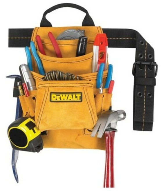 디월트 10포켓 가죽 공구집 못주머니 DG5333, 1개