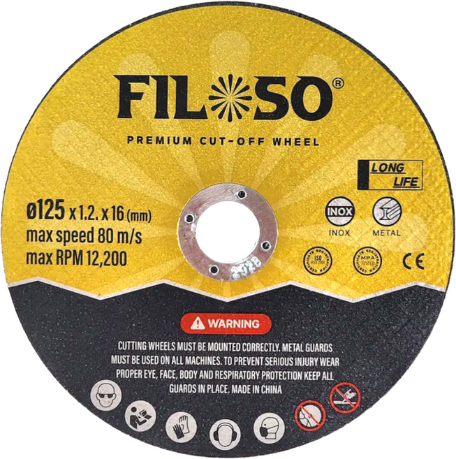 필로쏘 그라인더날 절단석 5인치 (25pcs), 25개