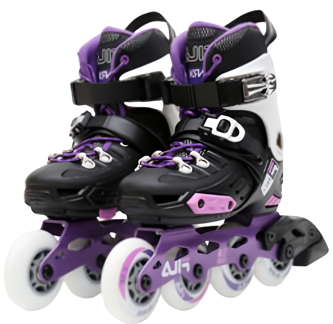 인라인스케이트 NRK JUNIOR 어린이 주니어 사이즈조절 고급형 쿨메쉬원단, 1개, 바이올렛