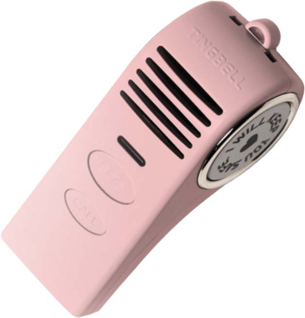 국산 국내 개발! 버튼 한번! 경찰과 가족이 파악! 130dB 팅벨SOS+ 구조요청문자 위치정보 자동전송 여성 학생 어린이 호신용품 호신용경보기, 세이프티핑크, 1개