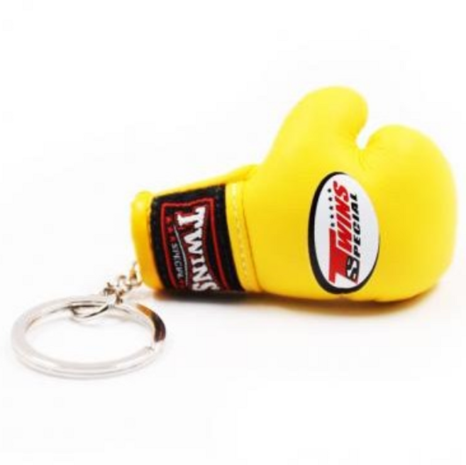 트윈스 복싱 글러브 키링 미니 열쇠고리 킥복싱 무에타이 MMA, 1개, 11. 옐로우