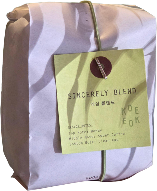 스페셜티 커피원두 미디엄 로스트 허니 베리 아로마 달콤한 꽃향 클린컵 프리미엄 블렌드 코에코에 성심 블랜드, 1개, 500g, 홀빈(분쇄안함)