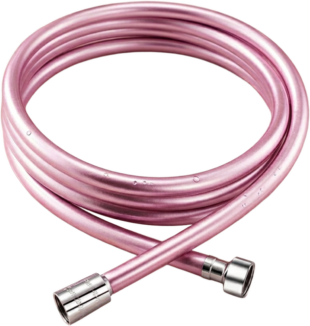 윈클로 물때방지 튜브형 샤워호스, 핑크, 180cm