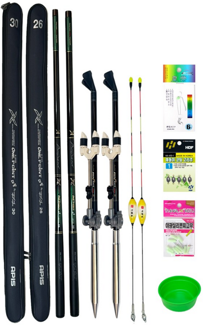 아피스 민물낚시풀세트 민물낚시세트 낚시세트, 14종세트