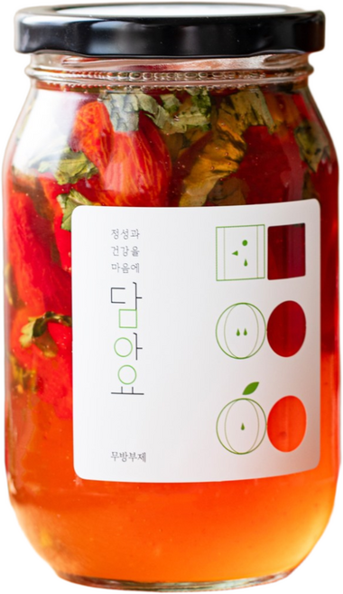 담아요 수제 토마토바질청 바질토마토청 토마토바질에이드 홈카페용 카페사업자용, 토마토바질청 540g, 540g, 1개