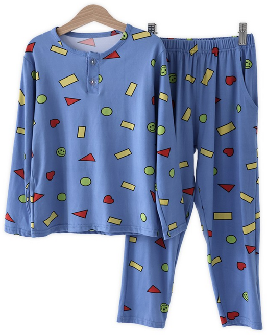 하누리 아동잠옷세트 포근하고 부드러운 신축성좋은 피치기모 홈웨어 긴팔 파자마