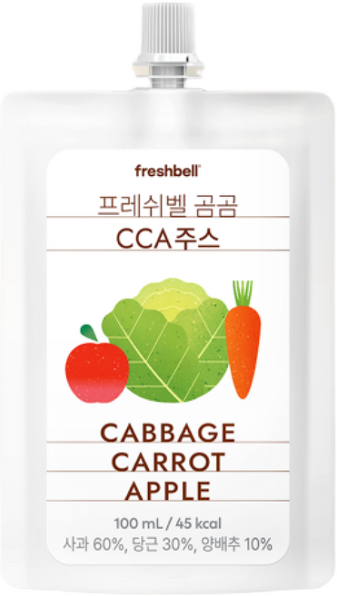 프레쉬벨 곰곰 CCA주스 국내산 사과 당근 양배추 까주스, 20개, 100ml