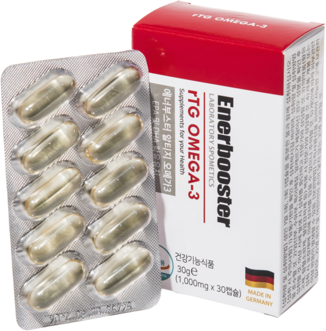에너부스터 알티지 오메가3 1000mg 30캡슐 식물성캡슐 독일직수입 초임계, 1000mg/30캡슐, 3개, 30정