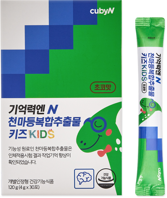큐비앤 기억력엔 천마등복합추출물 키즈 30p, 120g, 1개