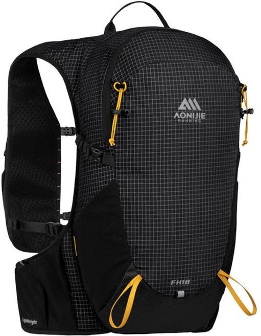 오니지 등산가방 초경량 트레킹 백팩 방수 조끼 배낭 클레버 V18, 블랙