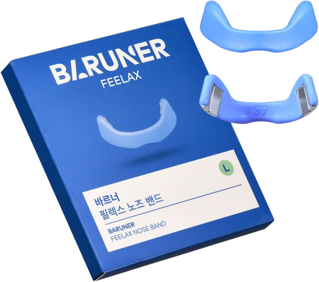 바르너 필렉스 노즈 밴드 마그네틱 자석 비강 확장 코골이 코막힘 입벌림 방지, 필렉스 노즈 밴드 1SET, 구성1(S2/M1) 1개